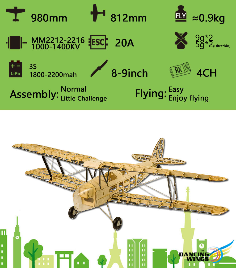 Dancing-Wings-Hobby-S19-Mini-Tiger-Moth-980-mm-Spannweite-Balsaholz-RC-Flugzeug-Doppeldecker-KIT--KI-1983499-1